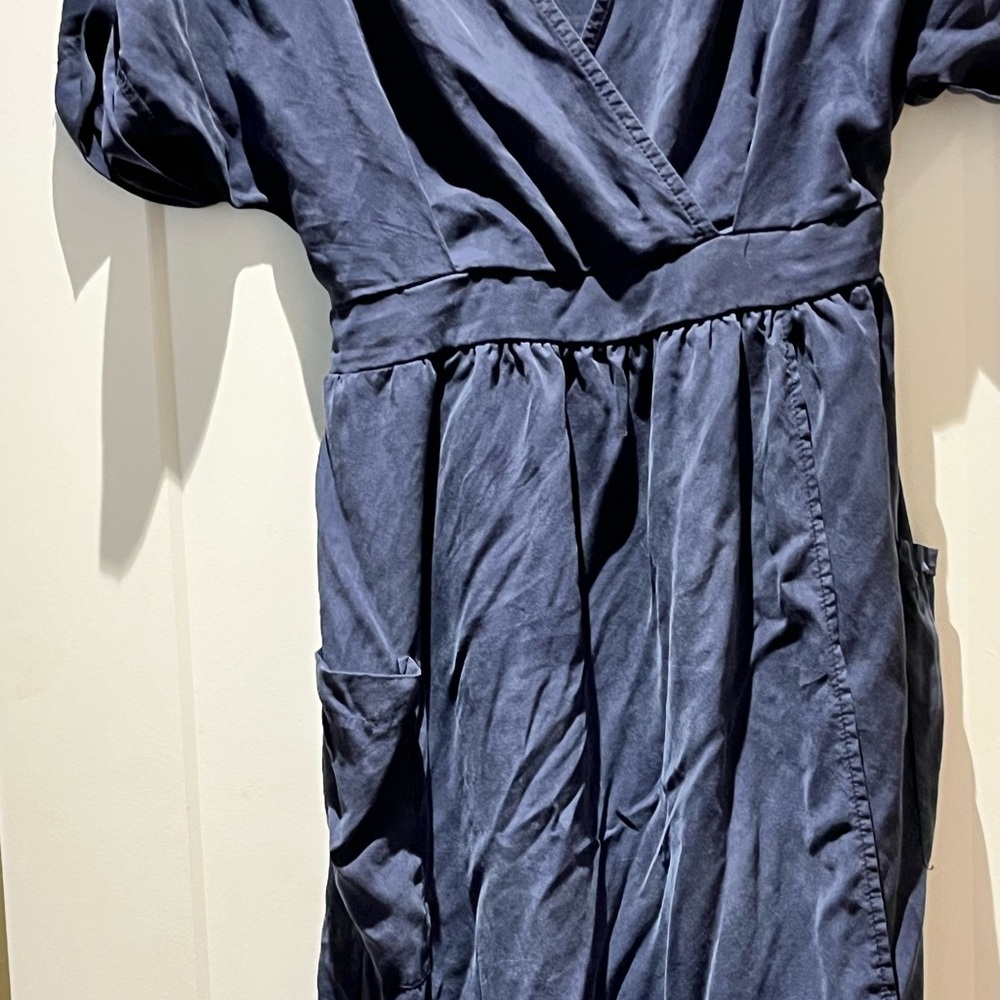 SOLD Celtic & Co. Navy Sustainable Lyocell Midi Dress - Picture 3 of 13